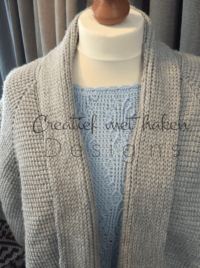 Tunisian Mosaic Oversized Cardigan - Afbeelding 4