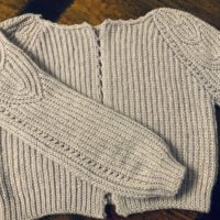 Gehaakte Brioche vest Elsa